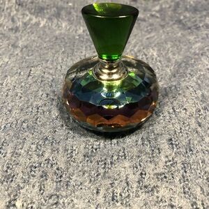 Vintage perfume decanter iridescent crystal Gorgeous!